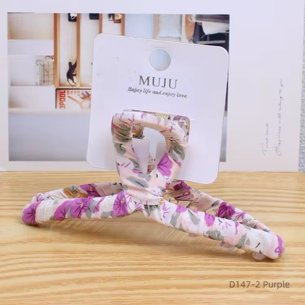 Purple Floral Hair Clip